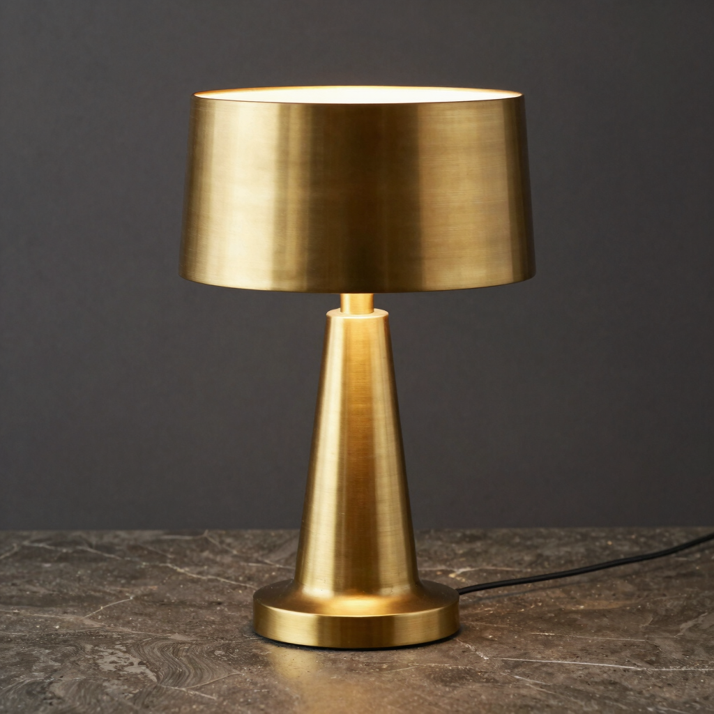 Aris Minimalist Brass Table Lamp