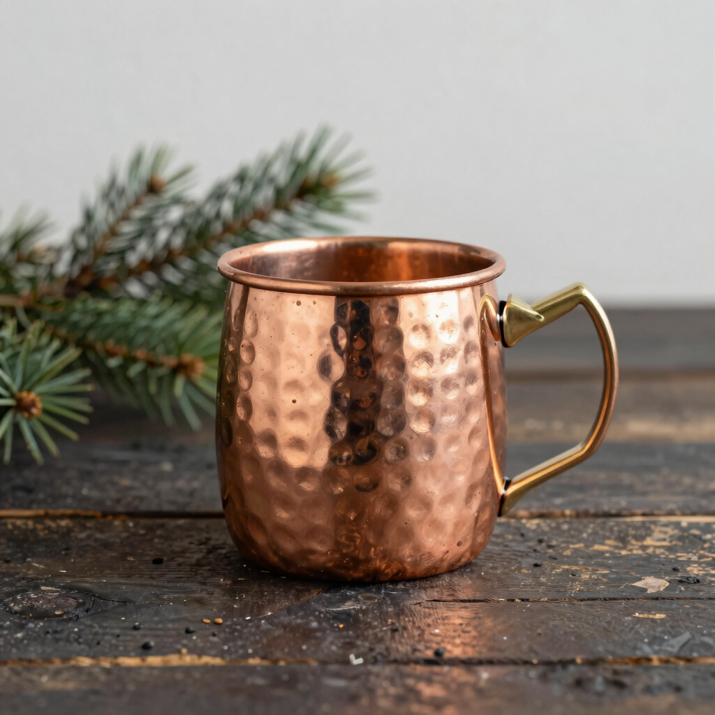 Rustic Hammered Copper Camp Mug