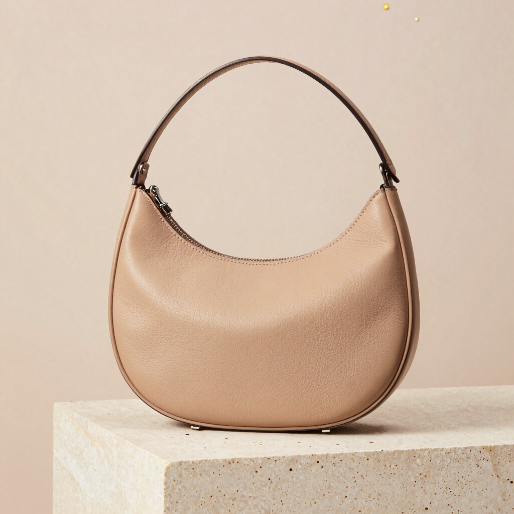 Vegan Leather Crescent Bag