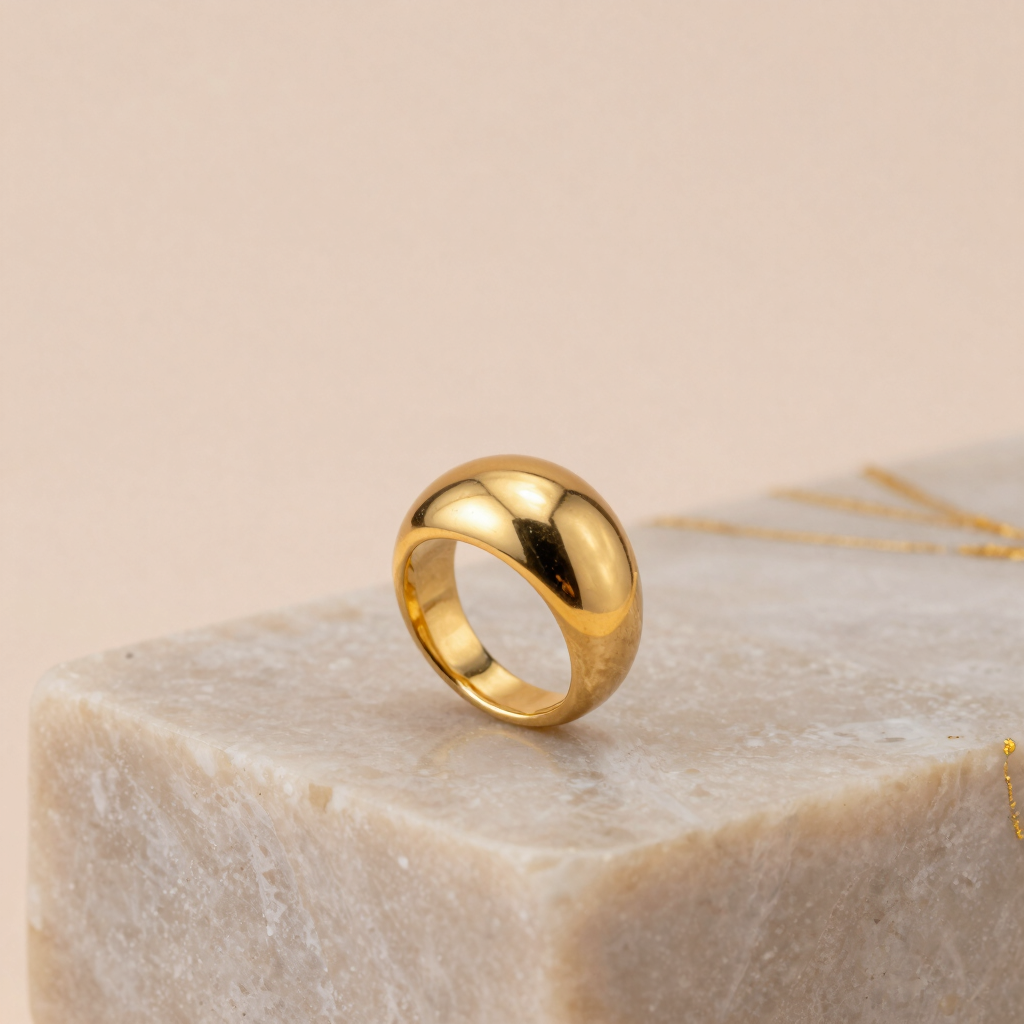 Alabaster Dome Ring