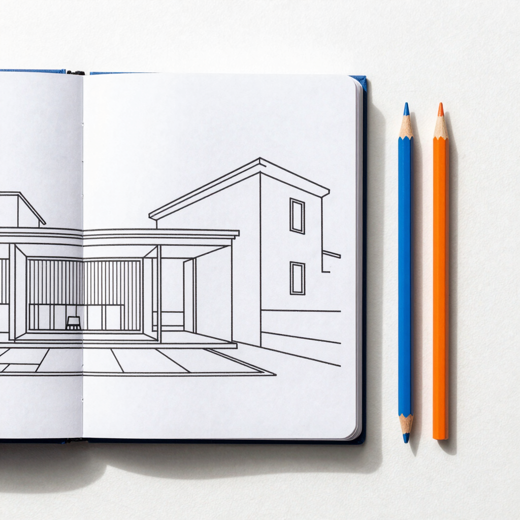 Minimalist Architecture Coloring Book