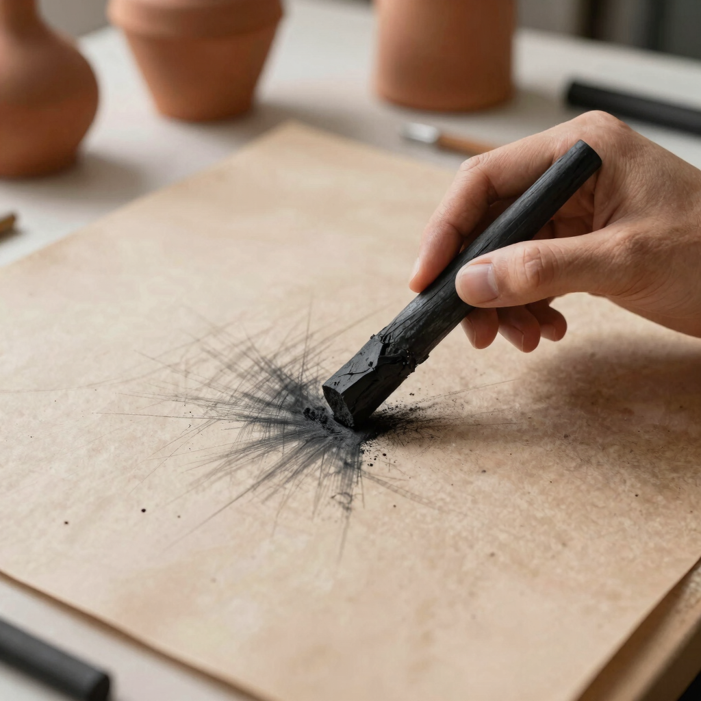 ورشة أساسيات الرسم بالفحم للمبتدئين