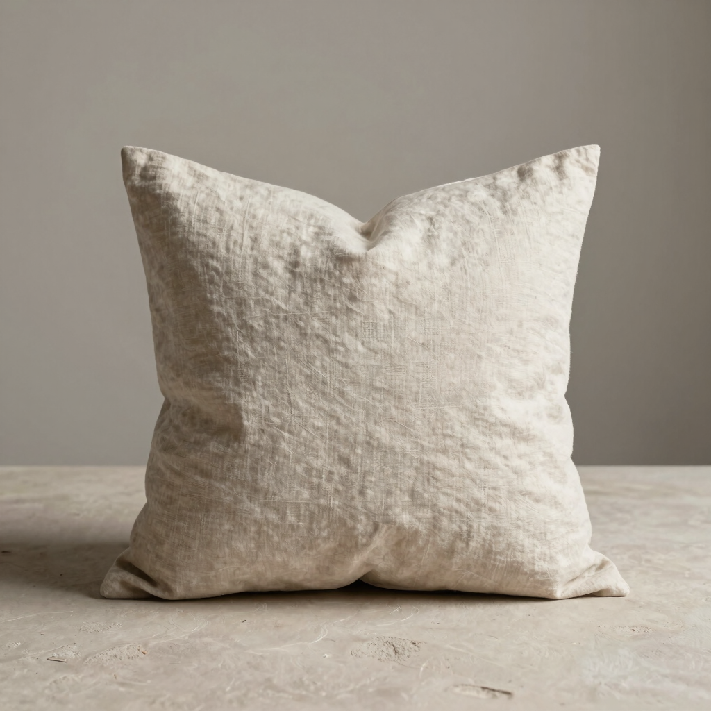 Raw Oatmeal Linen Pillow Cover