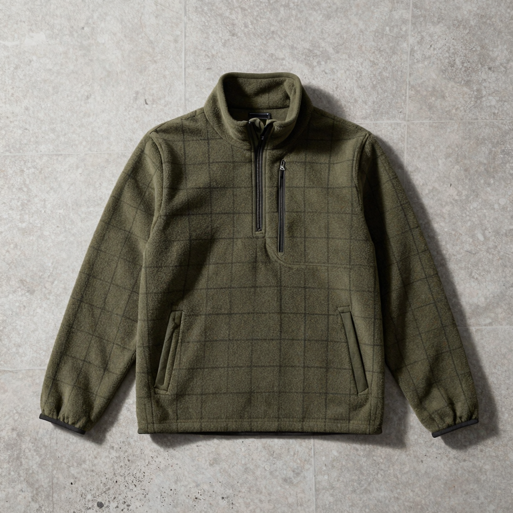 Thermal grid Fleece Pullover