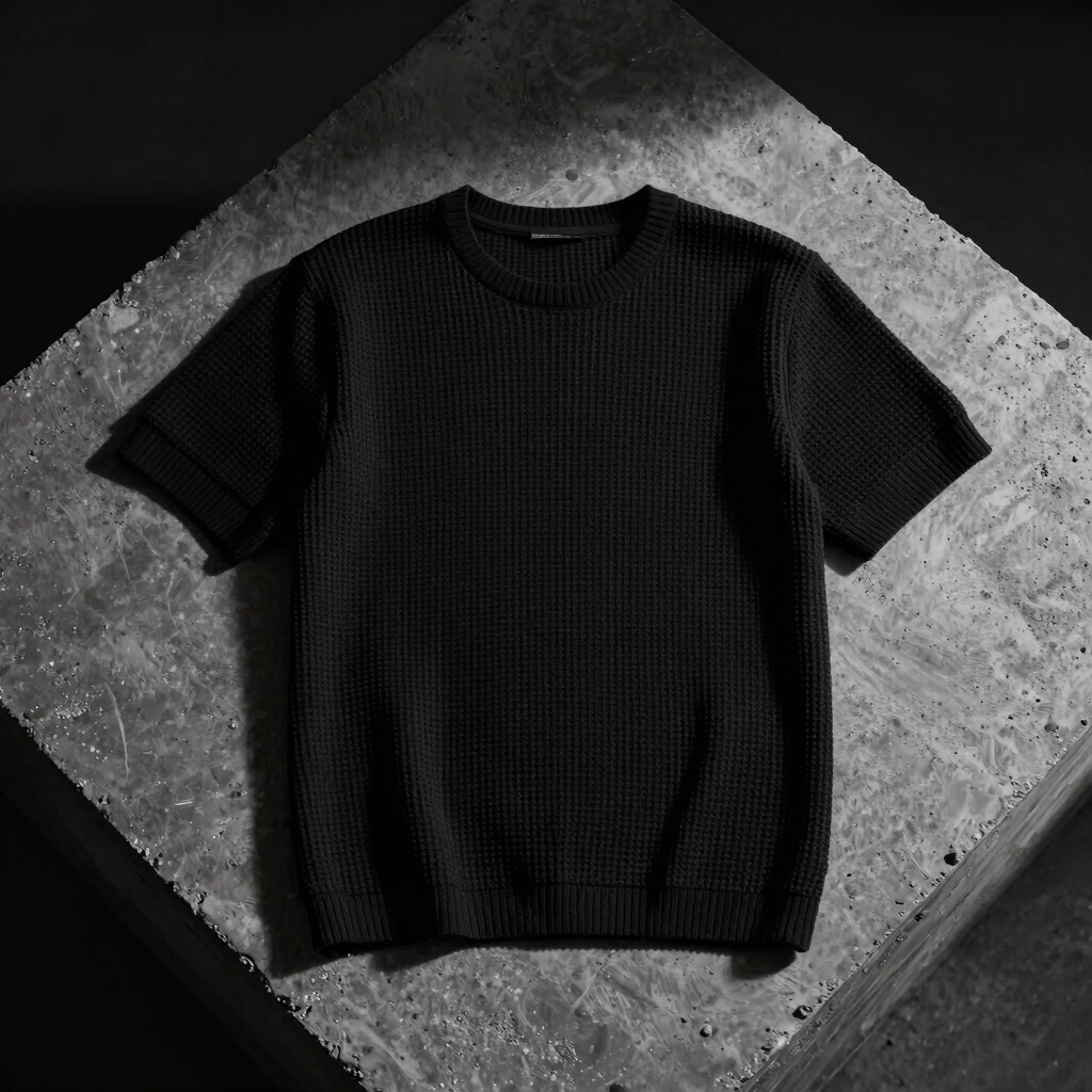 Waffle-Knit Utility Tee