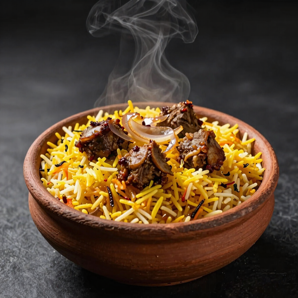 Hyderabadi Dum Gosht Biryani