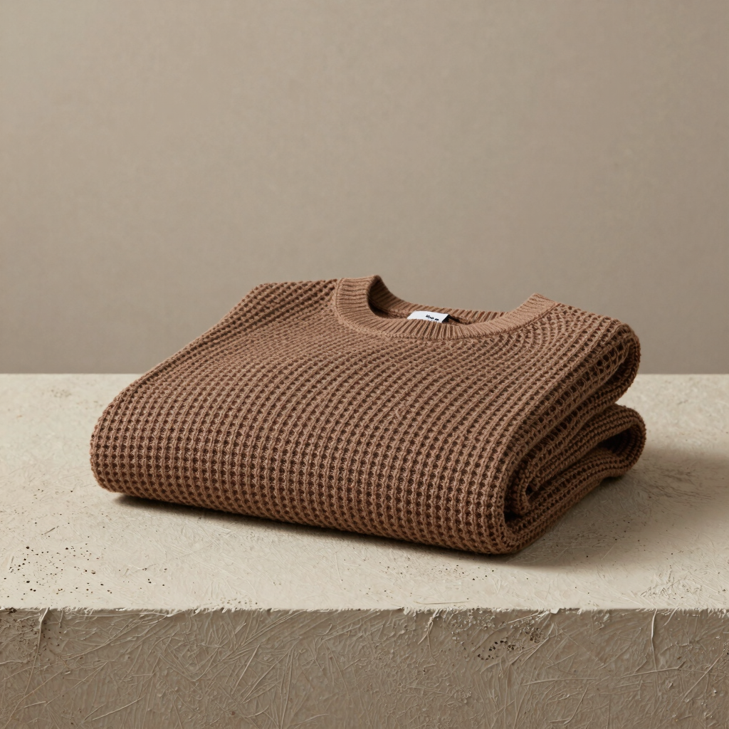 Waffle Knit Merino Crew