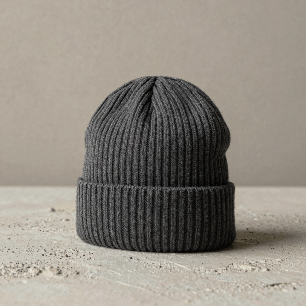Ribbed Merino Beanie