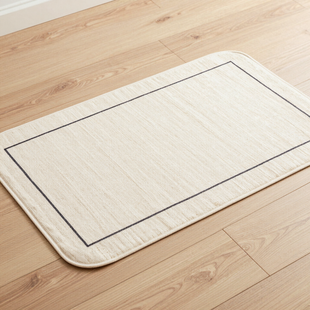 Minimalist Çizgili Pamuklu Paspas