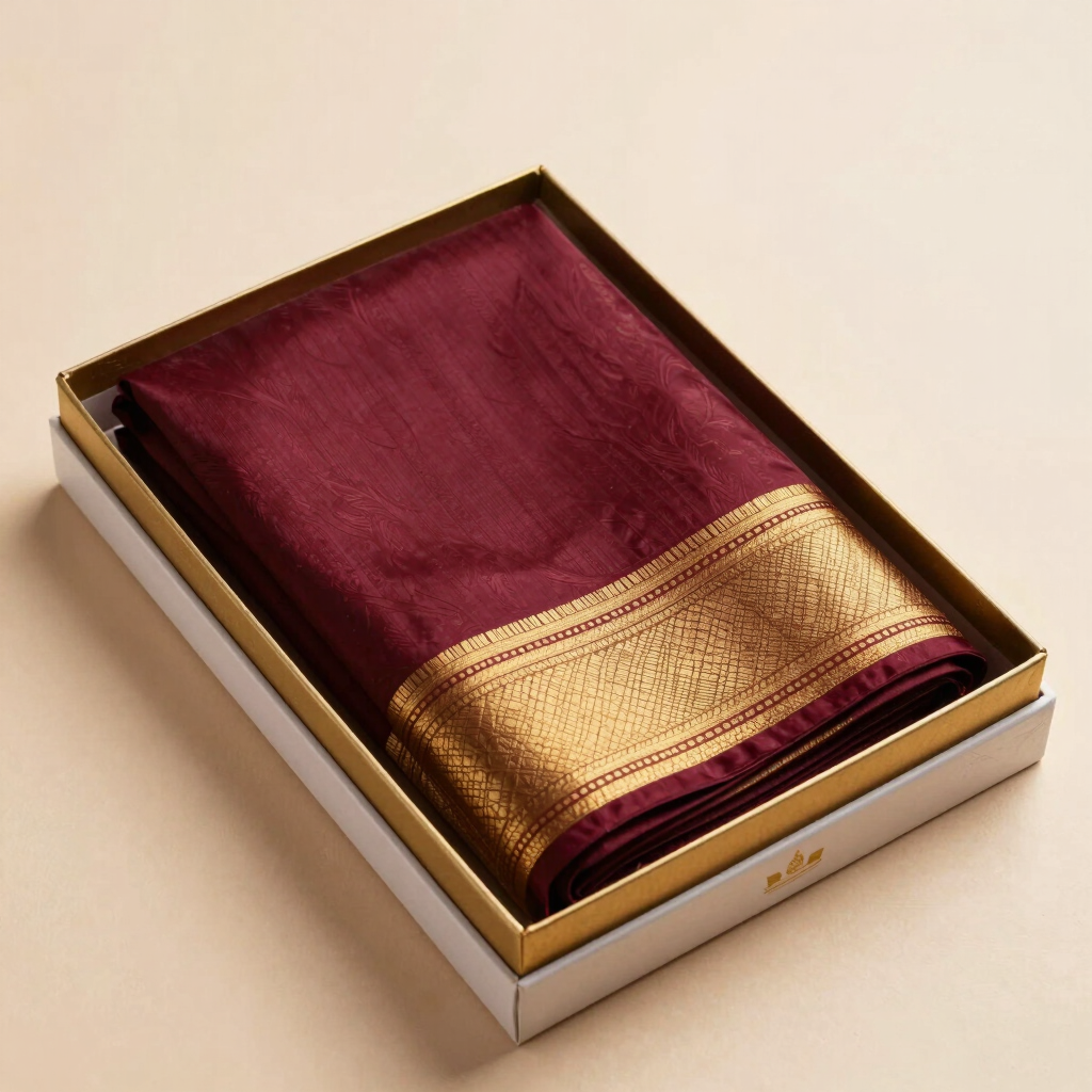 Royal Maroon Kanjeevaram Silk Saree