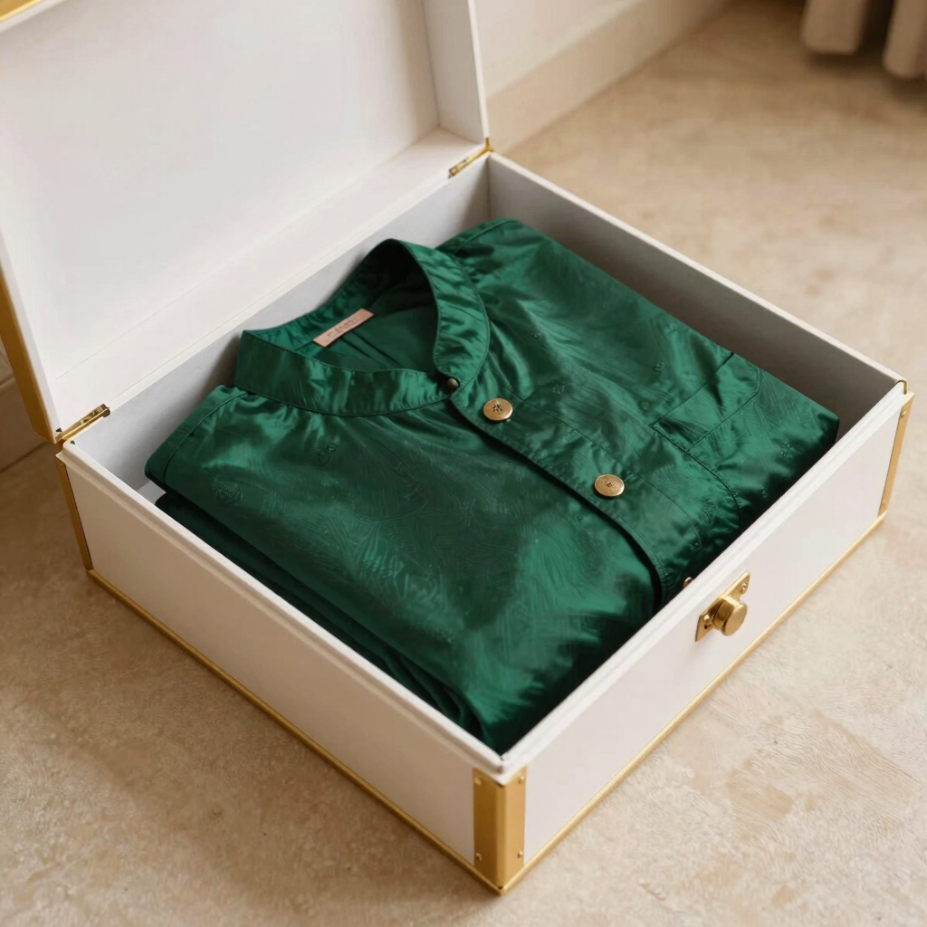 Emerald Opulence Silk Bandhgala Set