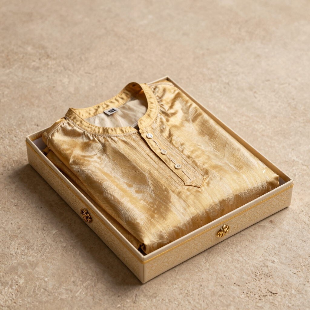 Sovereign Gold Chanderi Silk Kurta