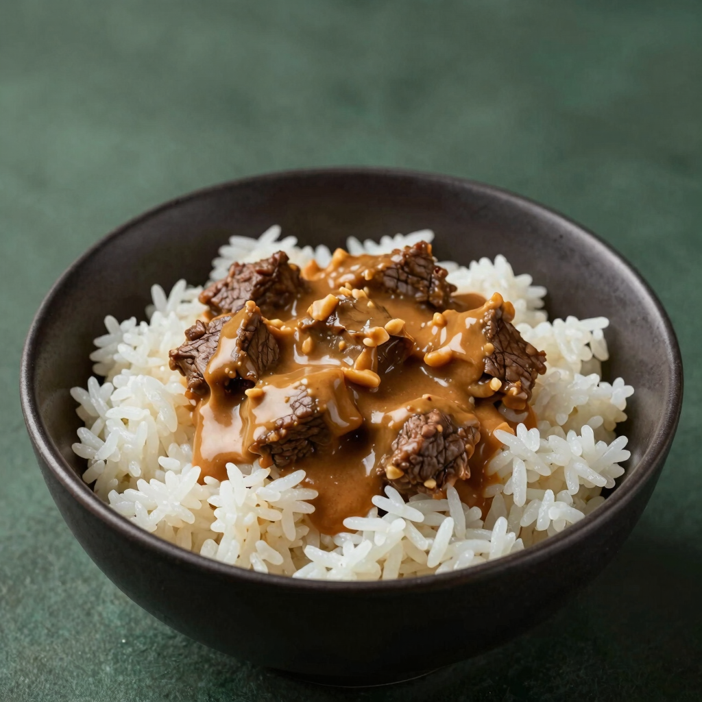 Riz Sauce Mafé au Bœuf