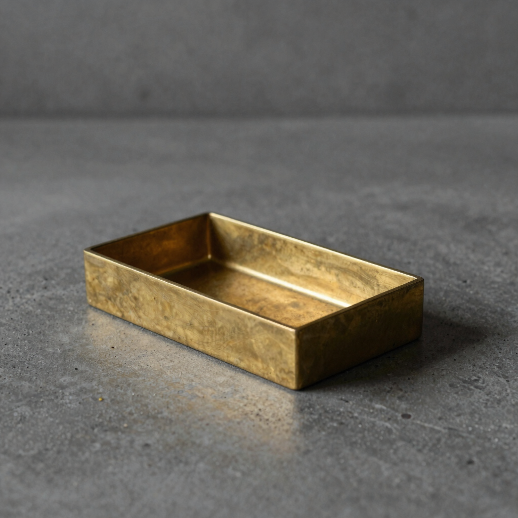 Kinetic Lines Brass Incense Holder