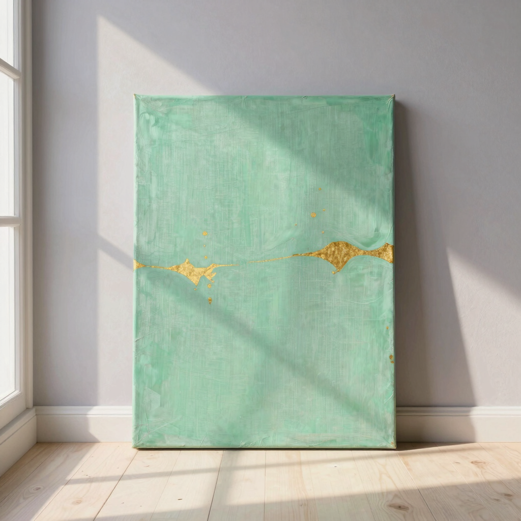 Mint Breeze Abstract Original