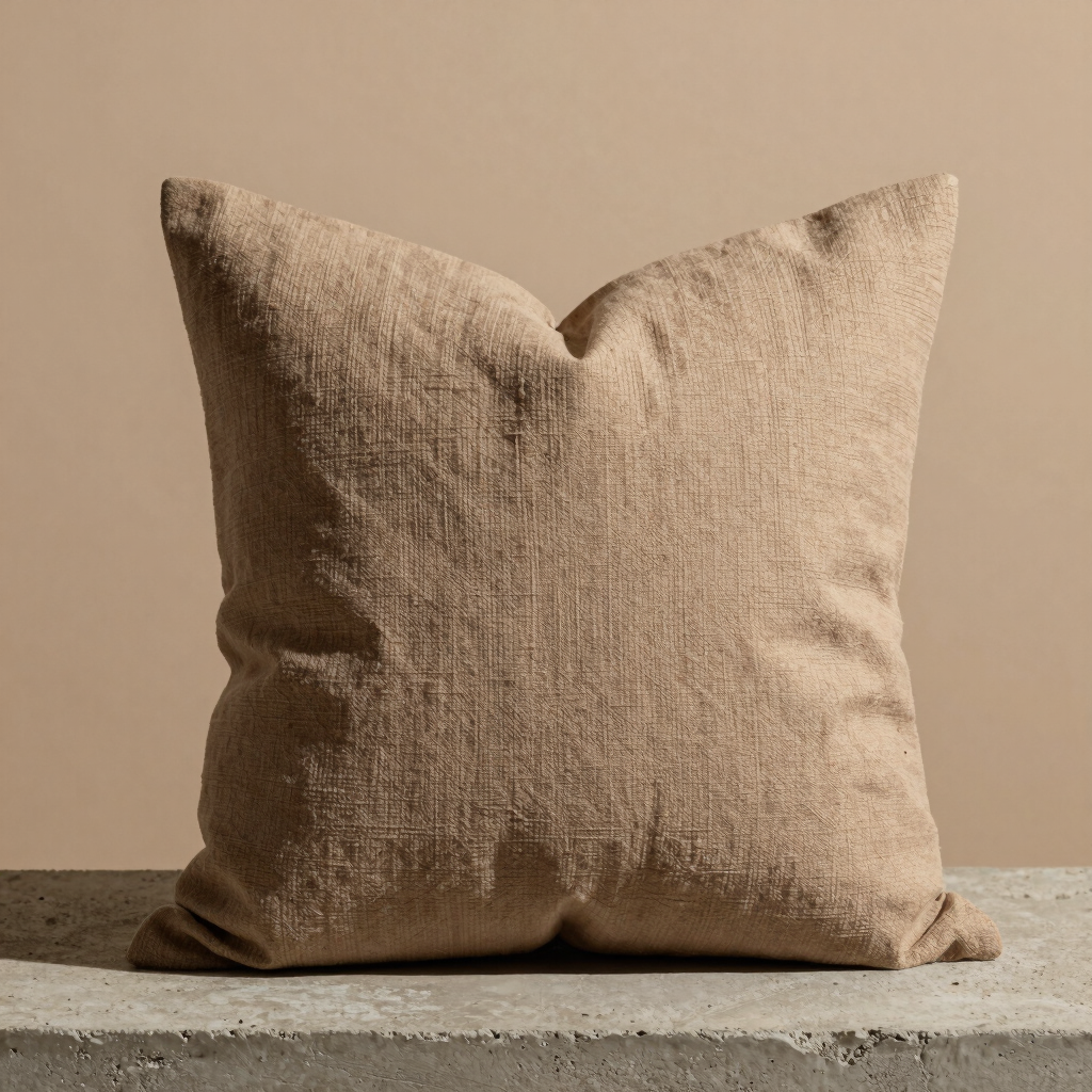 Slub Cotton Ochre Pillow