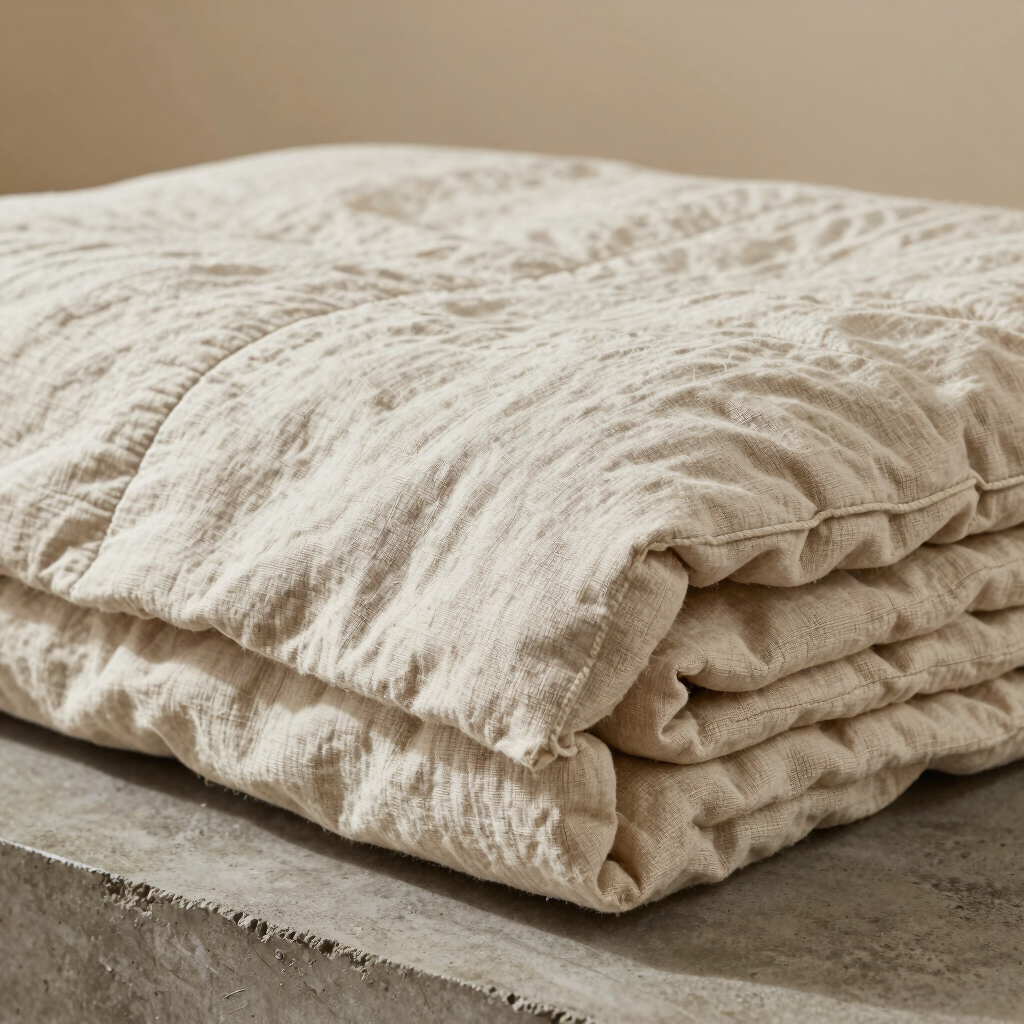 Architectural Stitched Bed Quilt