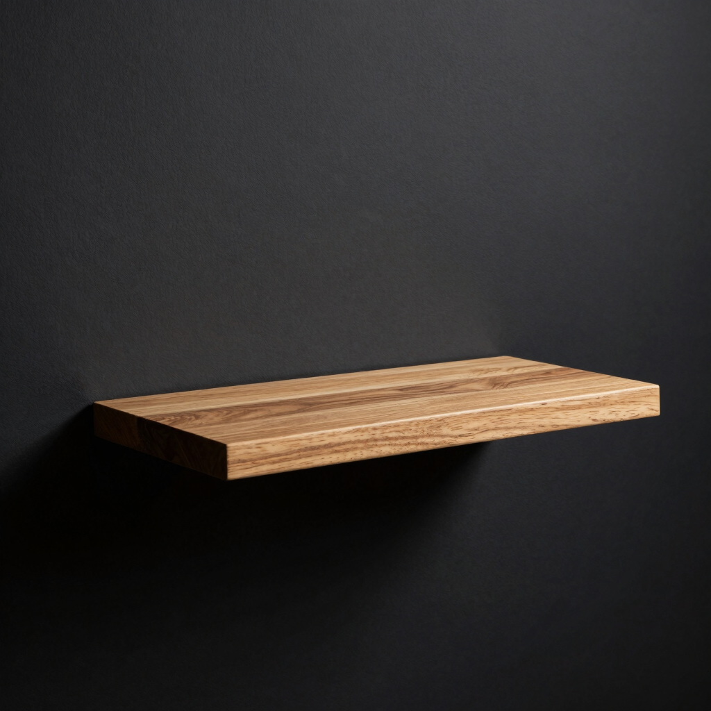 Linear Oak Wall Shelf