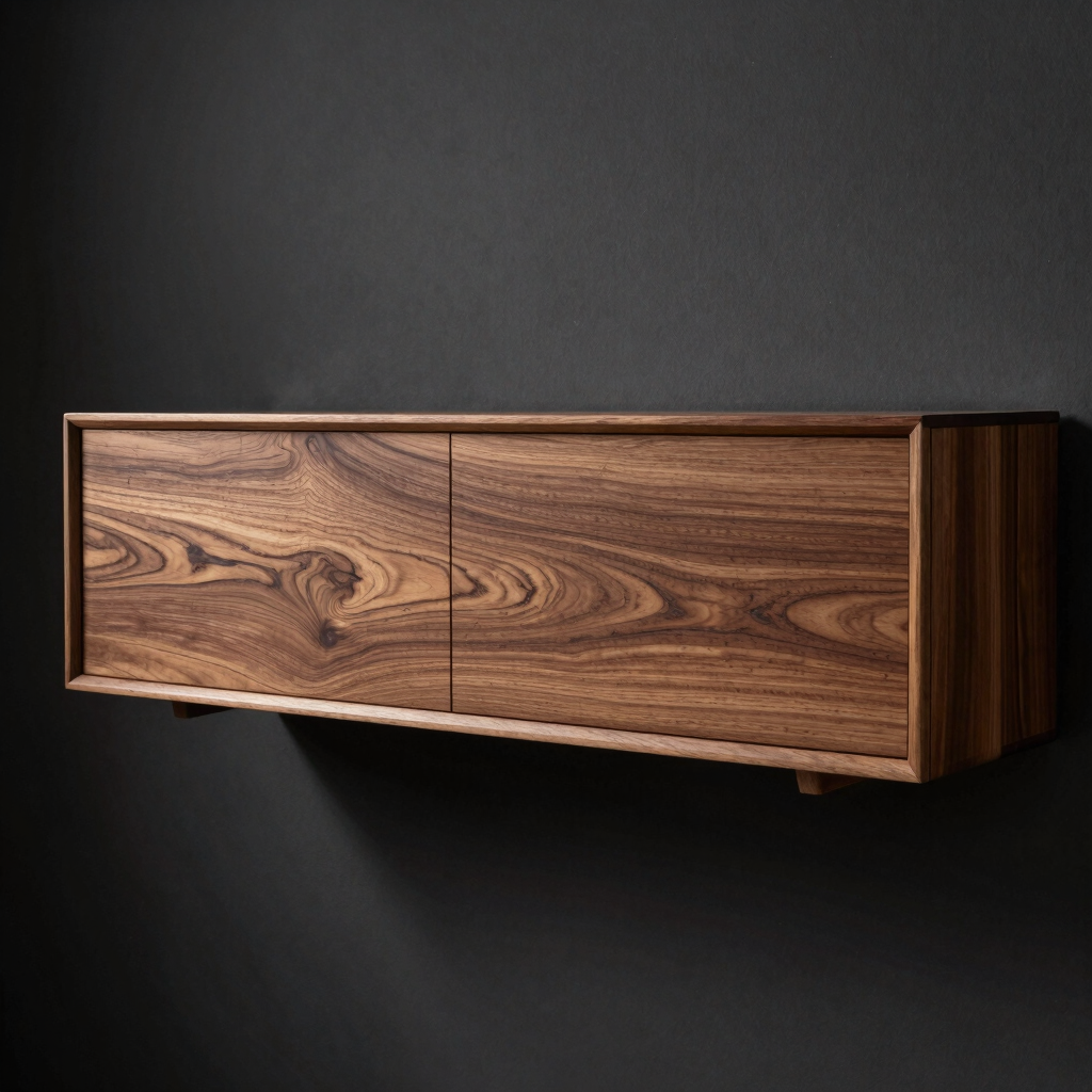 Floating Walnut Credenza