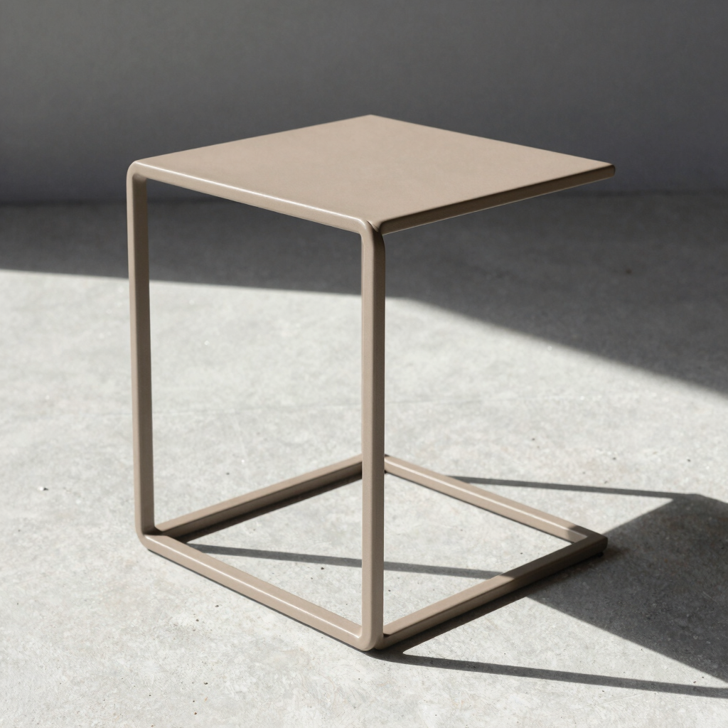 Cantilever C-Table in Taupe