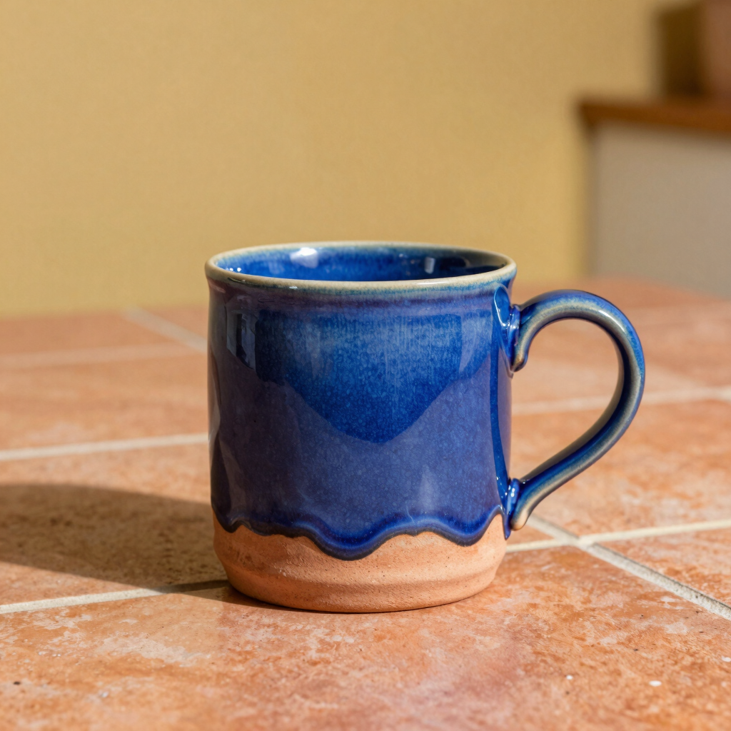 Chubby Cobalt Drip Mug