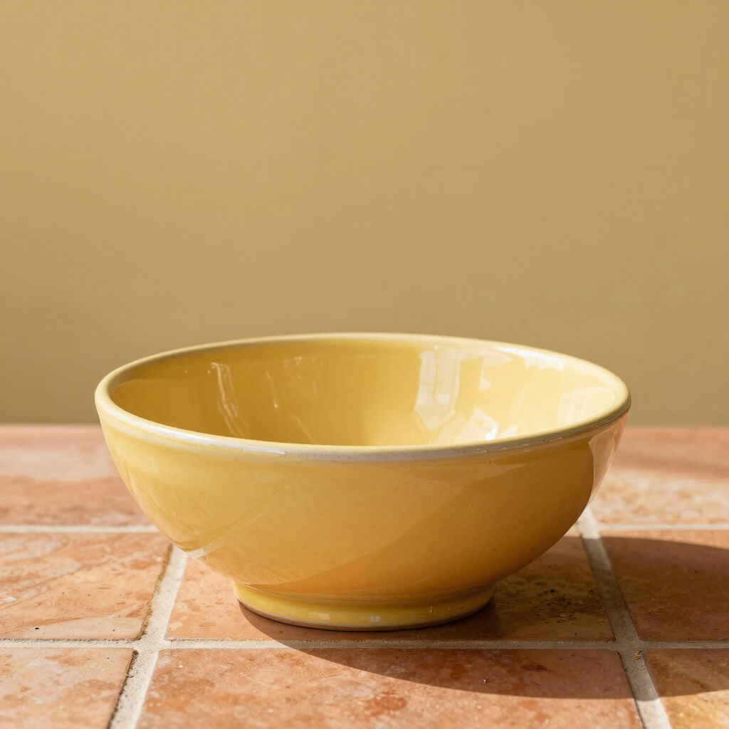 Sun-Drenched Butter Yellow Bowl