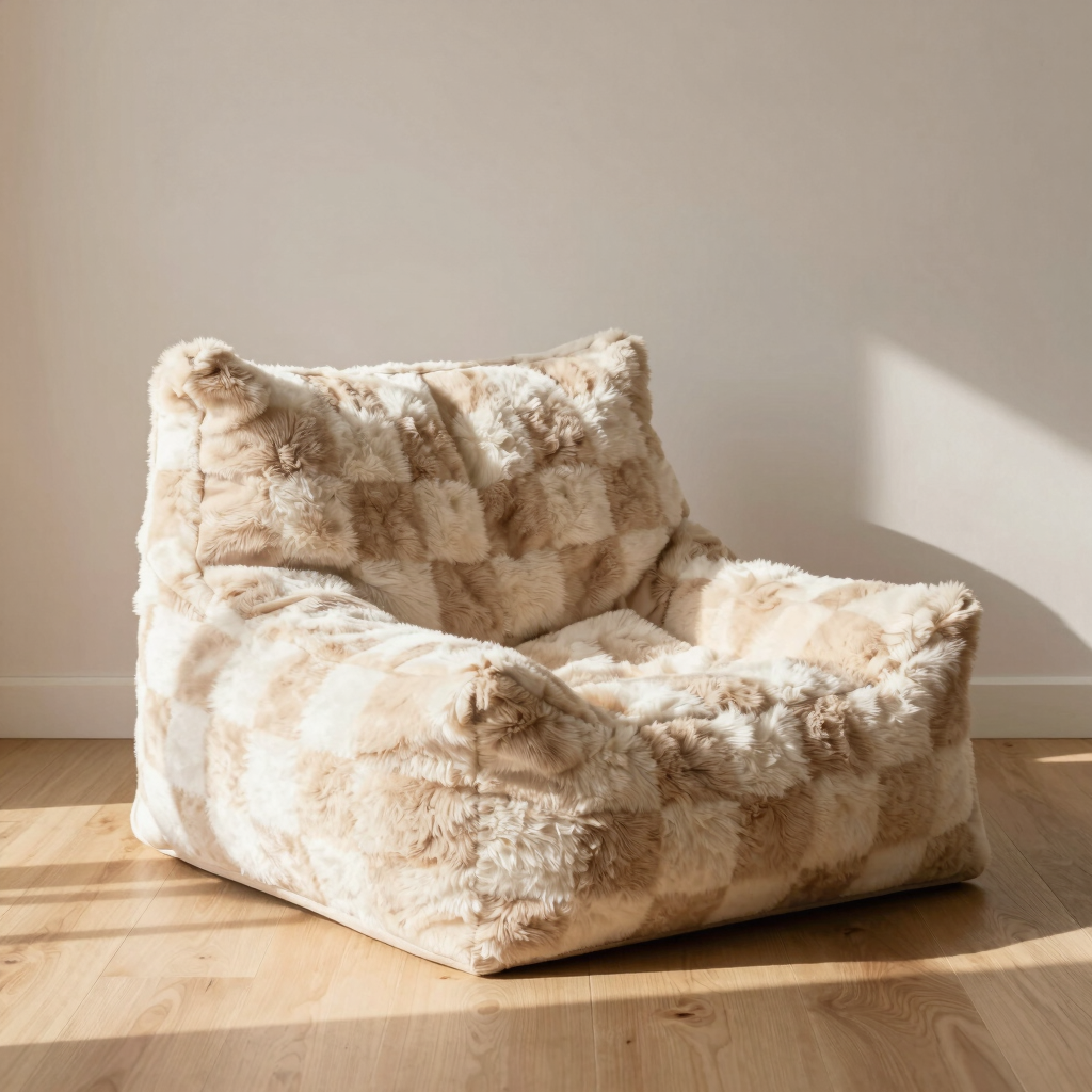 Koti Pattern Faux Fur Lounger