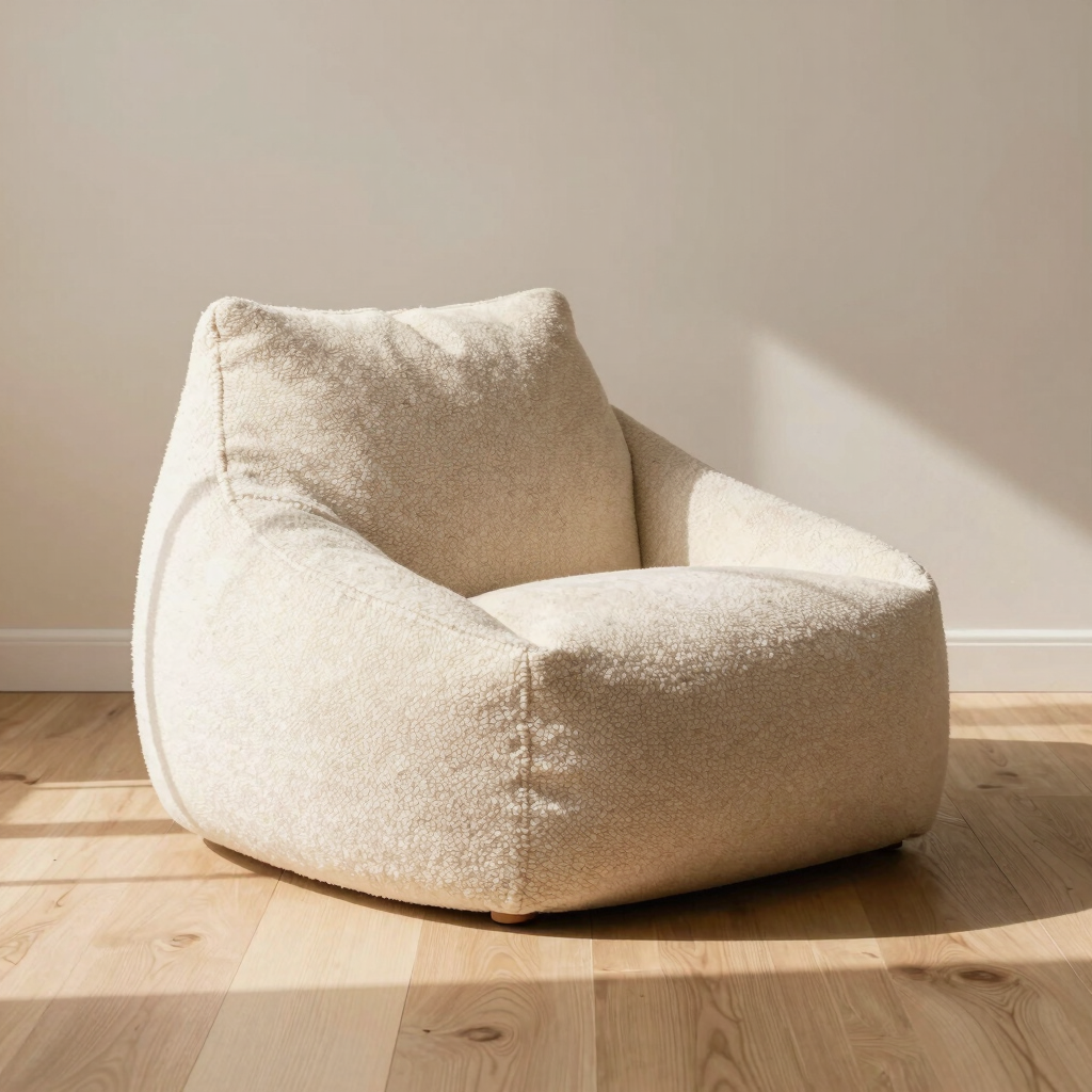 Koti Bouclé Bean Bag Lounger