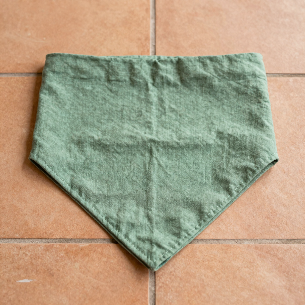 Bandana Chien Lin Vert Sauge