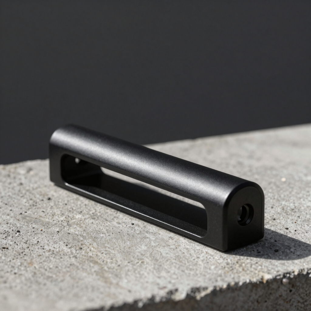 Satin Black Pocket Door Edge Pull