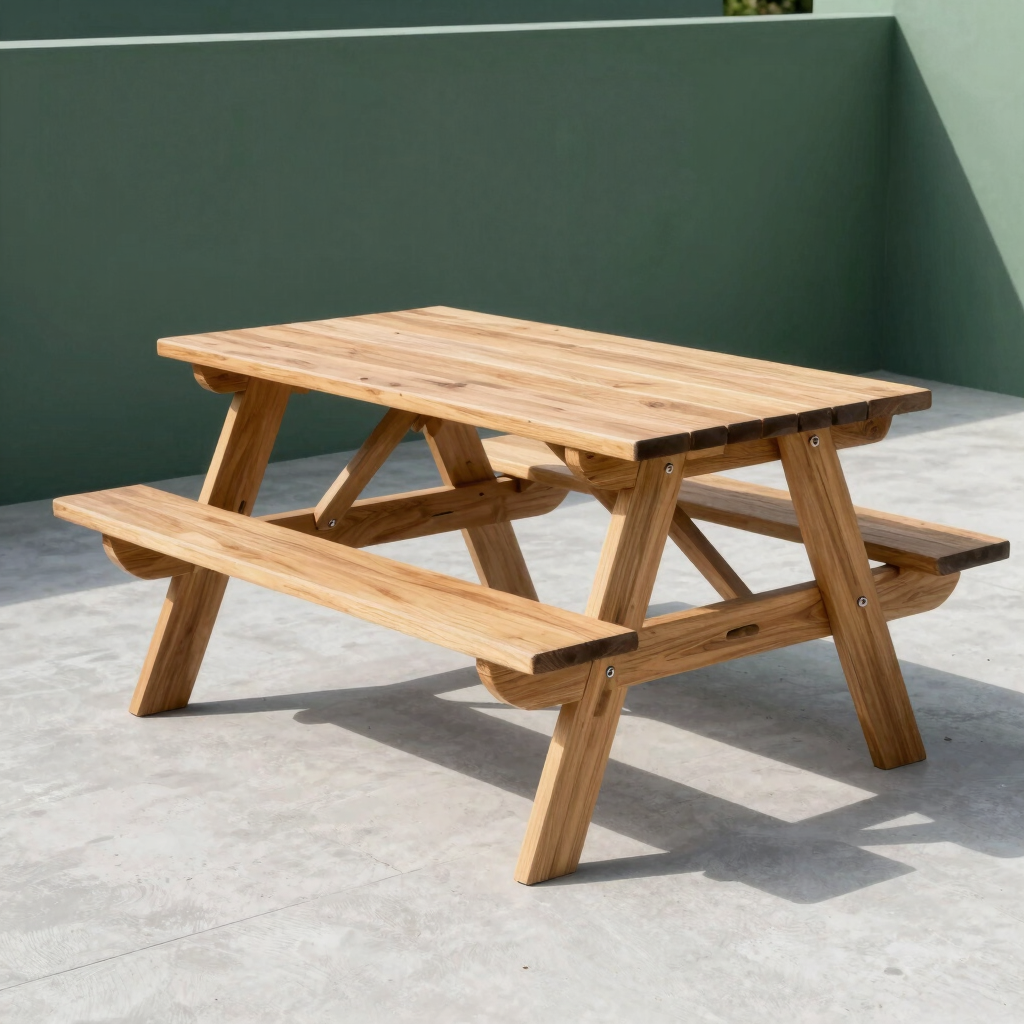 Plinth Teak Picnic Table