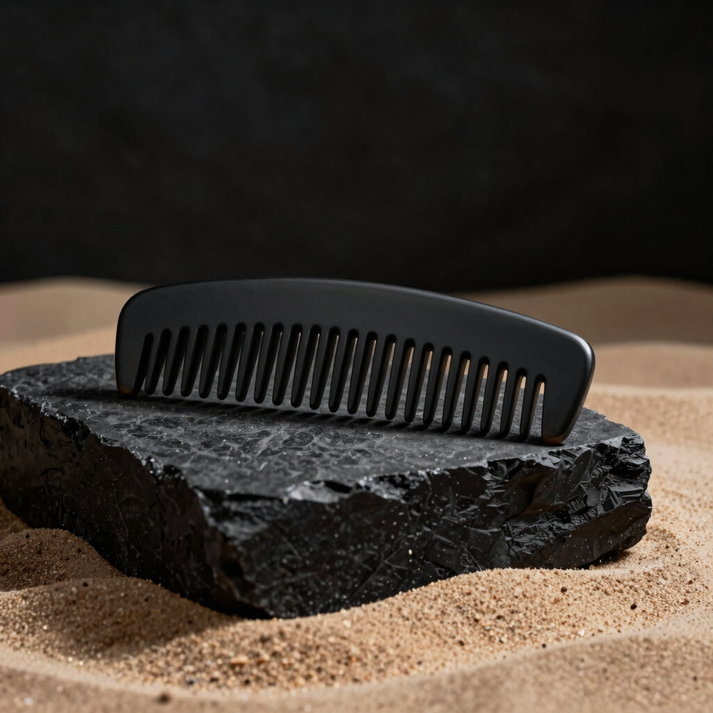 Obsidian Barber Comb