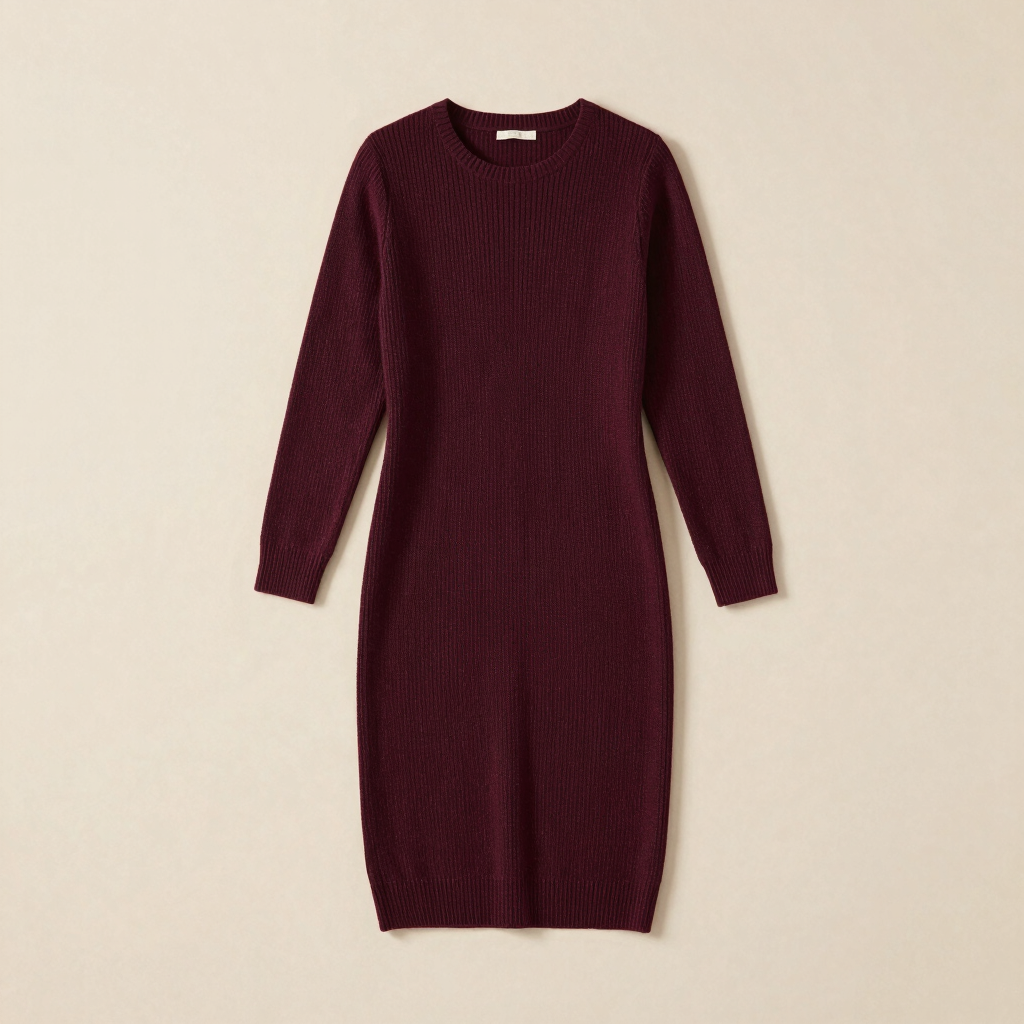 Ribbed Contour Knitted Dress