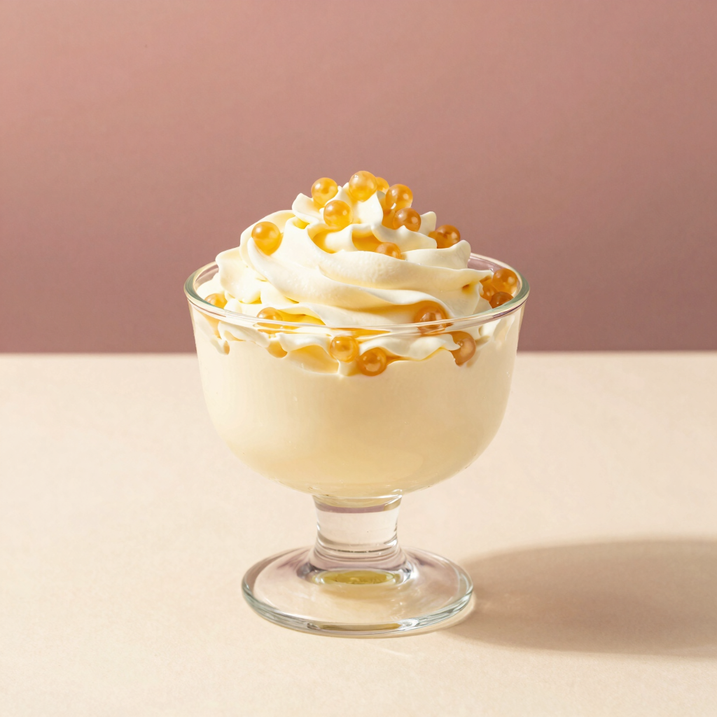 Vanilla Bean & Gold Glass Cake