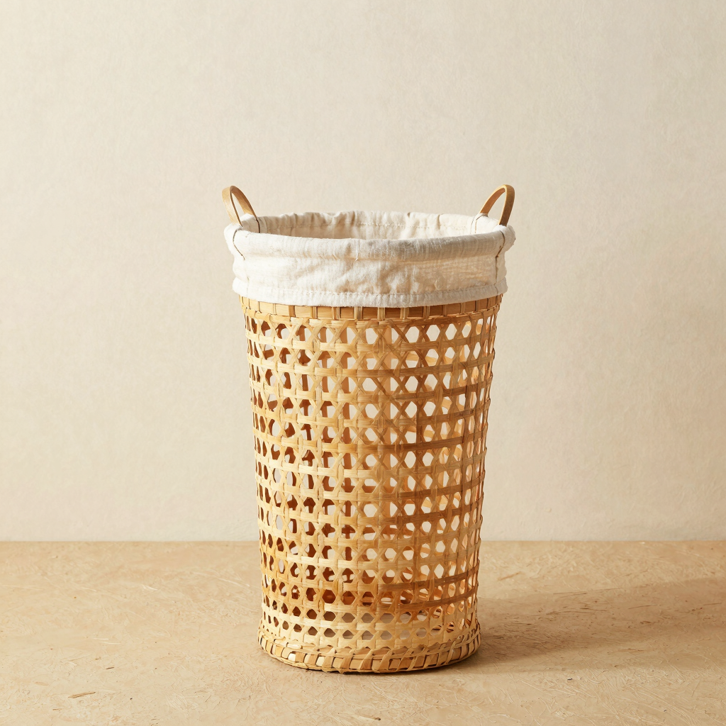 Woven Bamboo Laundry Hamper