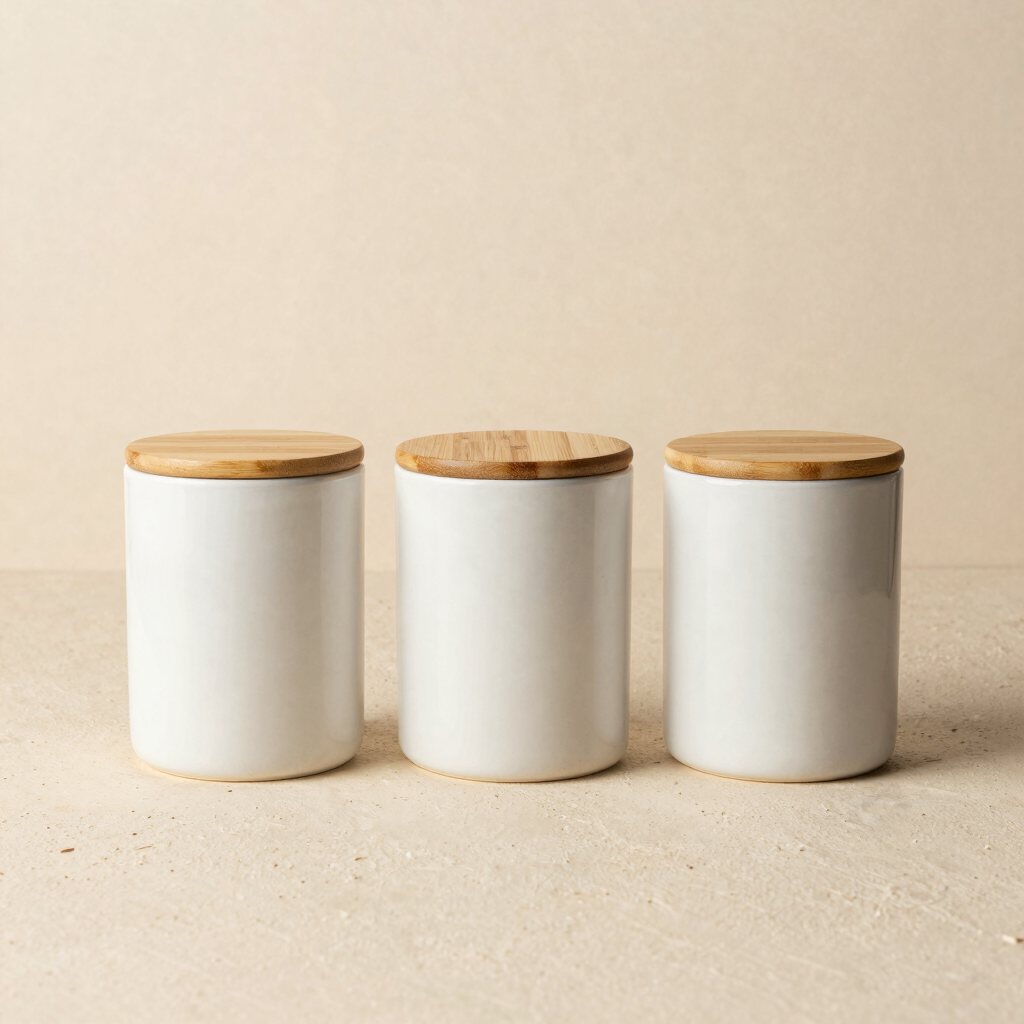 Minimalist Ceramic Storage Canisters