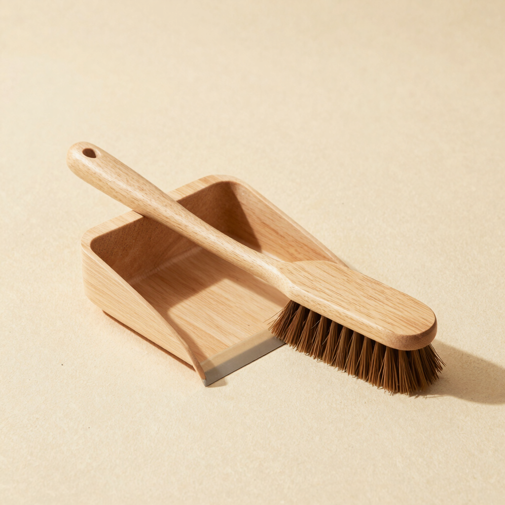 Beechwood Dustpan and Brush Set