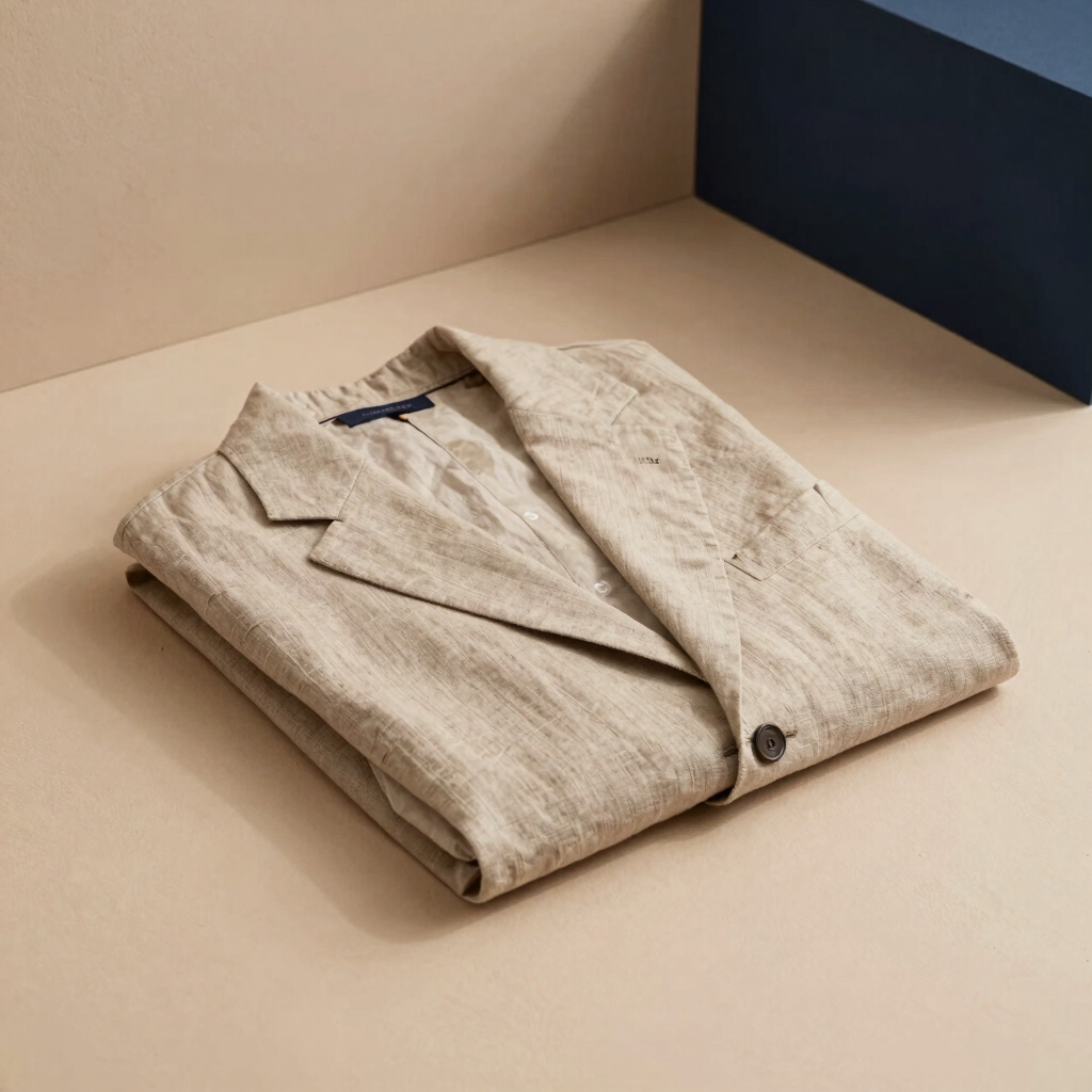 Blazer de Linho Estruturado Areia