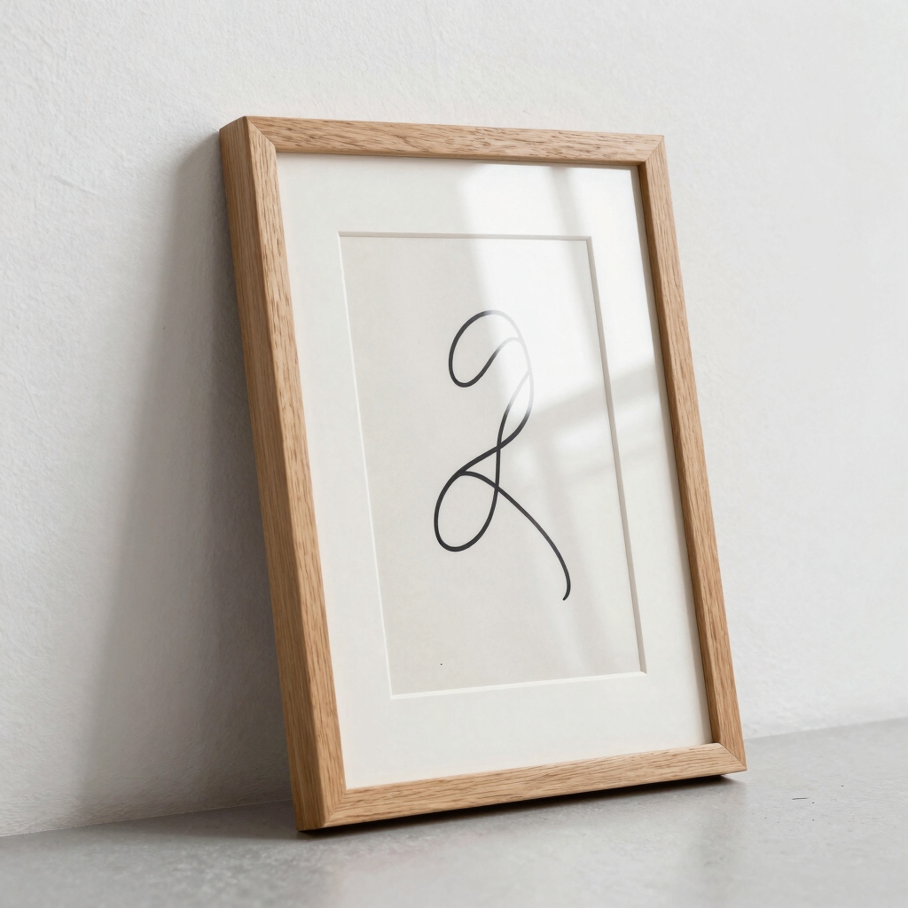 Minimalist Oak Frame Art