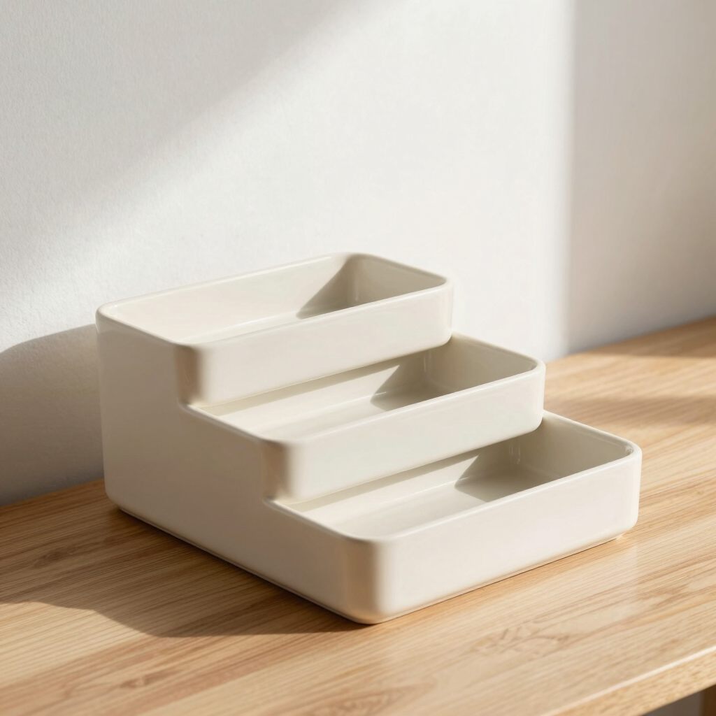 Sculptural Ceramic Desk Organizer
