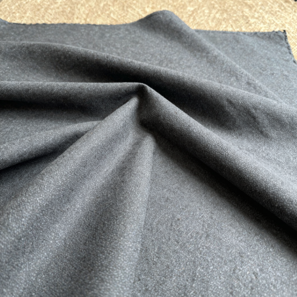 Slate Grey Wool Crepe