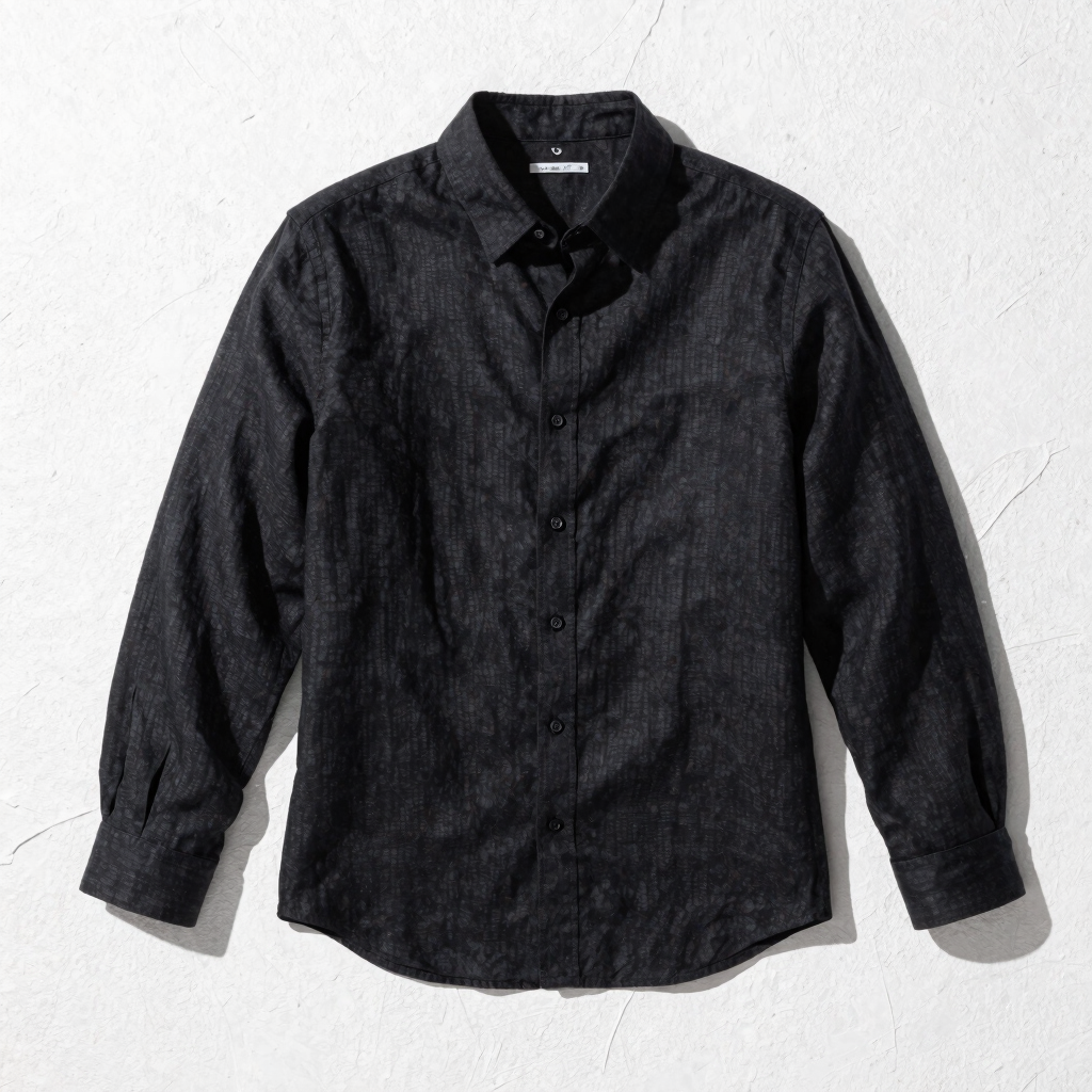 Coal Black Linen Shirt