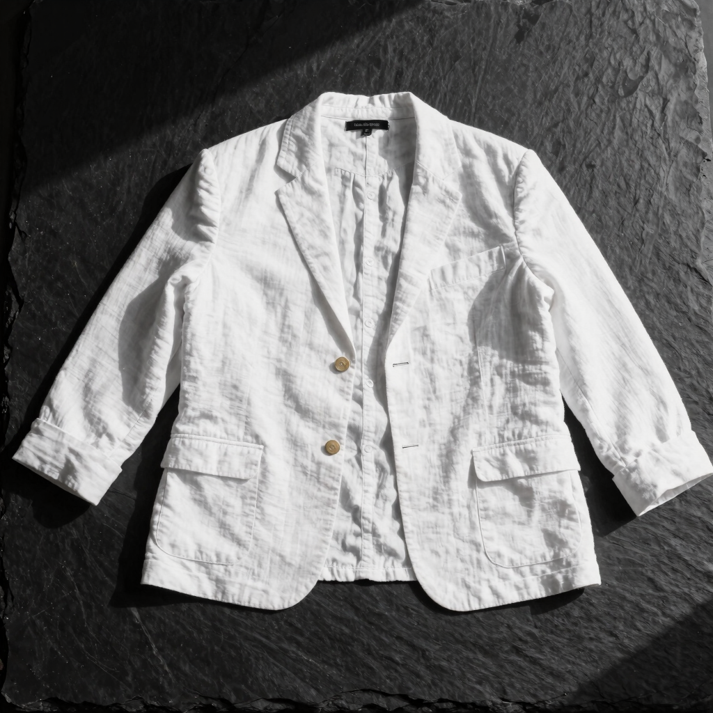 Stark White Linen Kimono Jacket