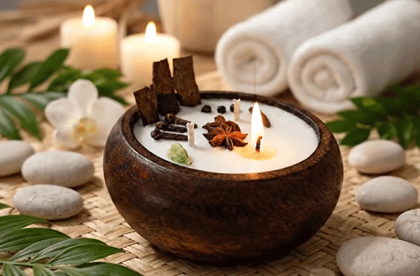 red and green flower petals on brown paper bag