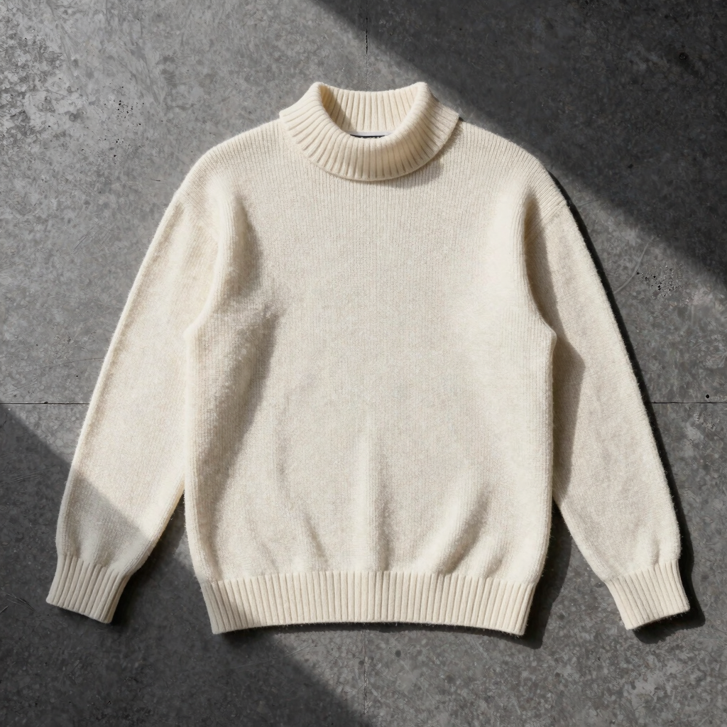Linear Knit Mockneck