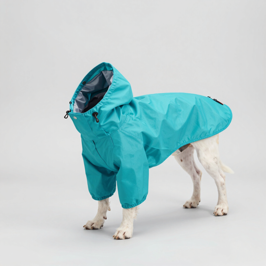 Impermeable Turquesa Brillante