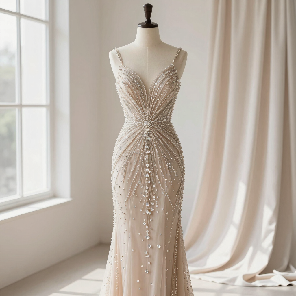 Beaded Formal Gala Dress
