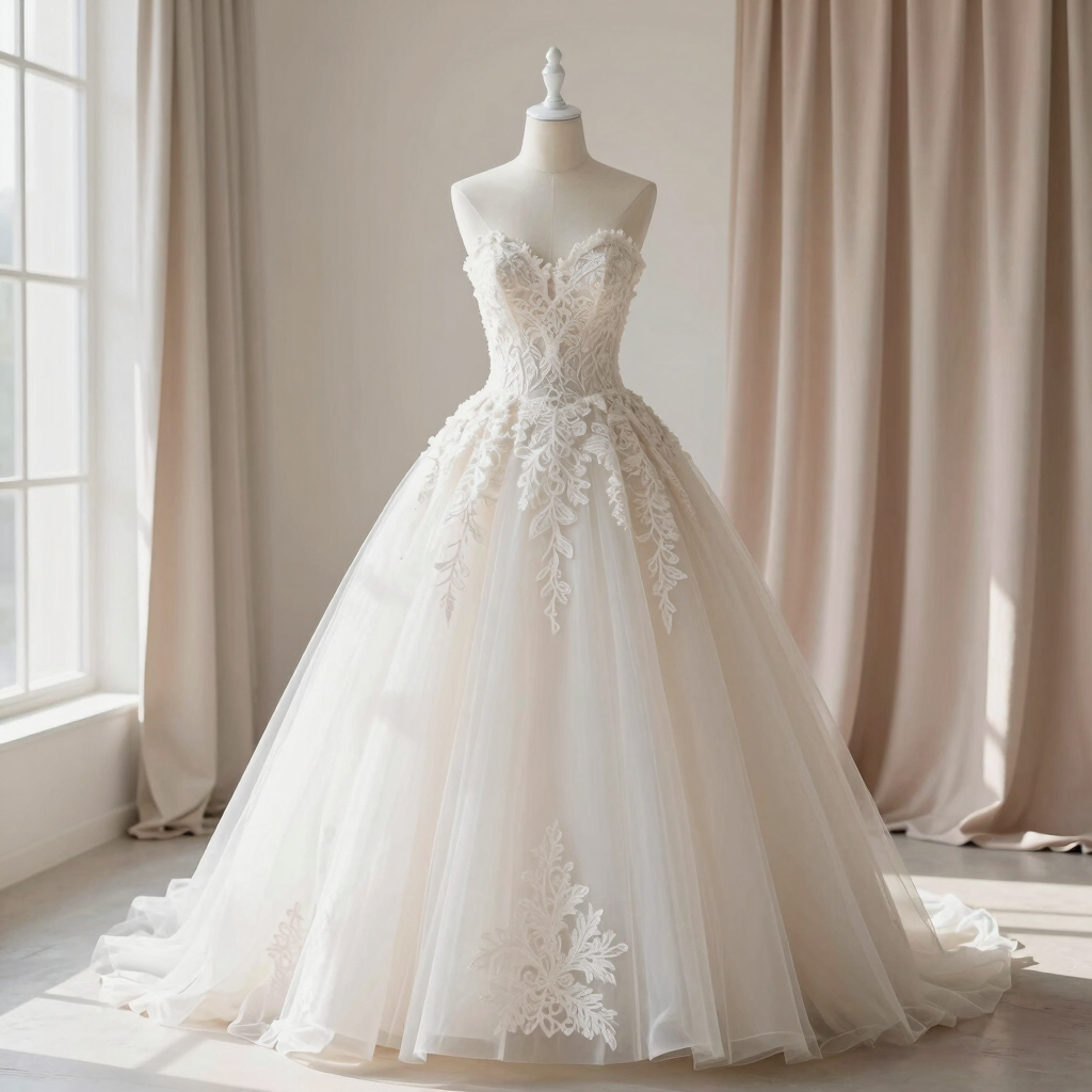 Classic Princess Tulle Wedding Dress