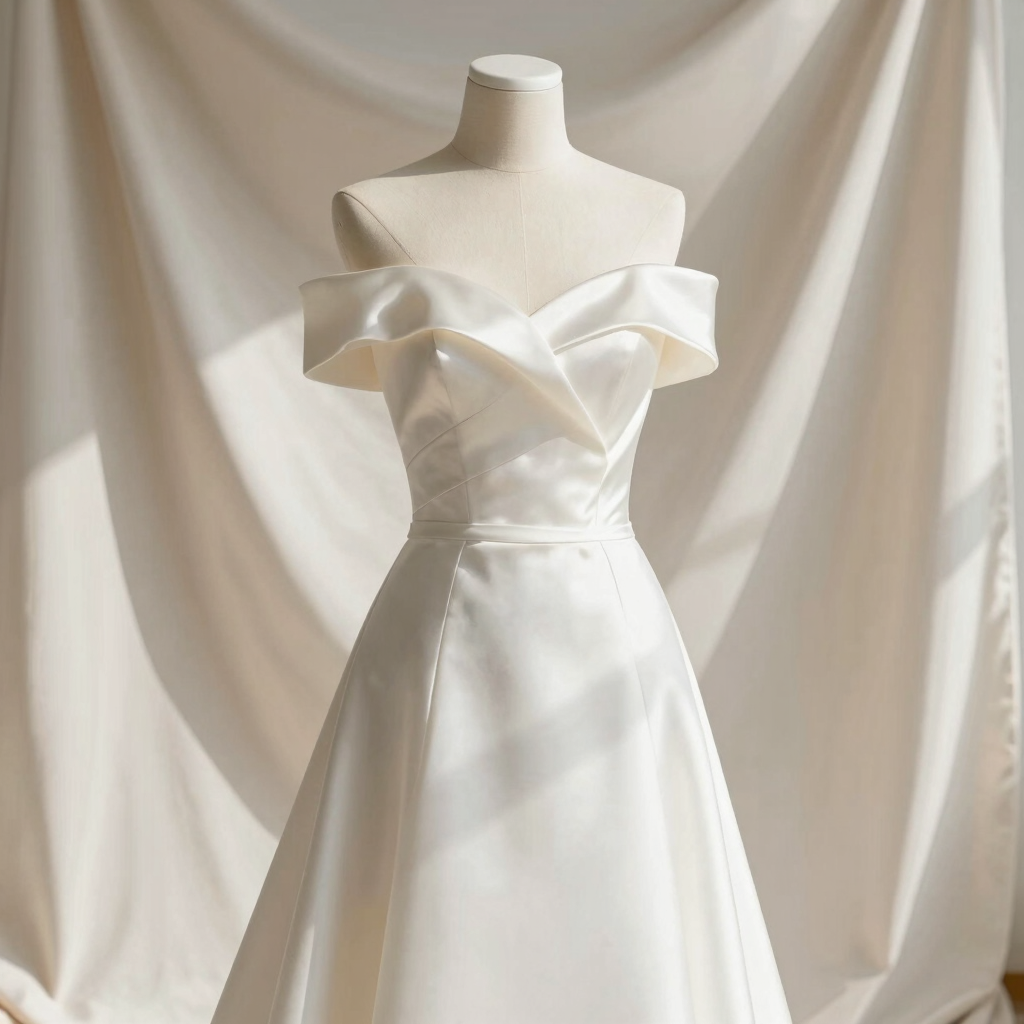 Minimalist Satin Bridal Dress
