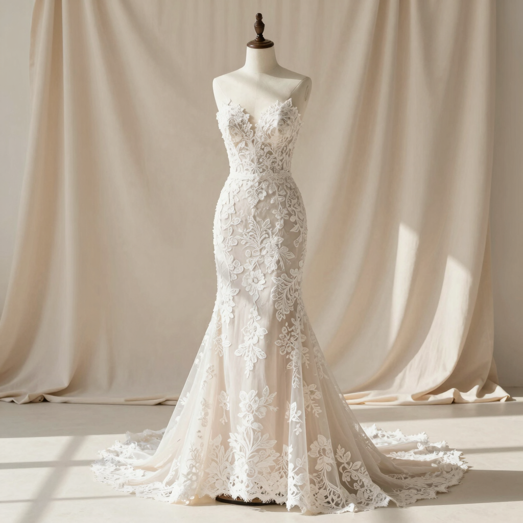 Lace Mermaid Wedding Gown